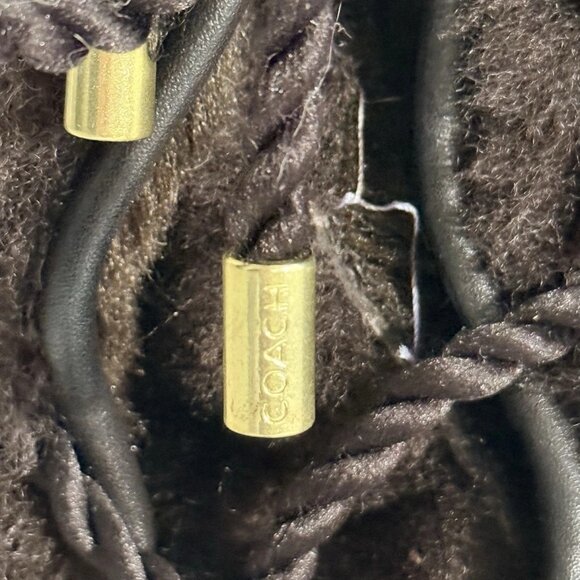 COACH Mandy Shearling Suede Wedge Booties – Size 6.5 – Brown - Picture 11 of 13